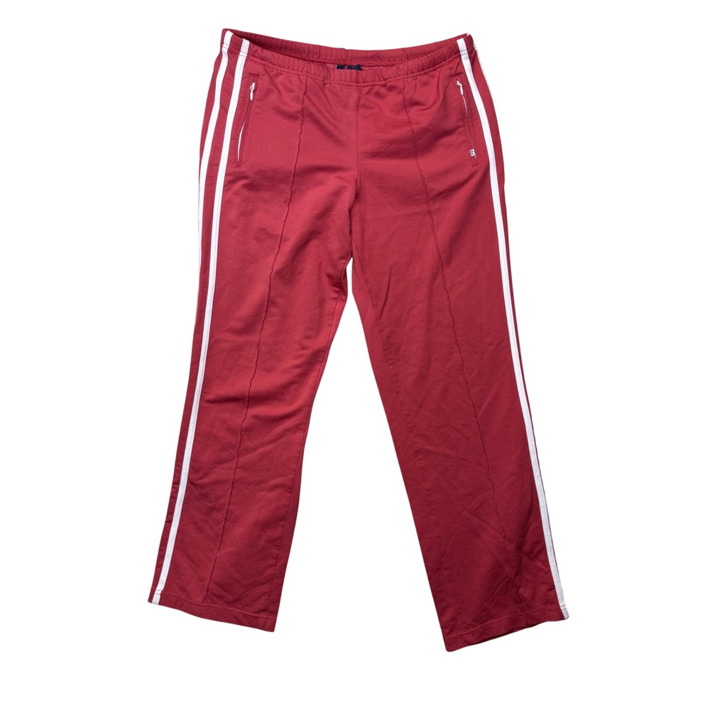 American Eagle Outfitters Mens Red White Side Stripe Track Pants Size Medium M